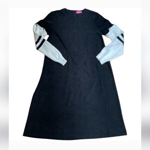 MDRN Black Suede-Like Dress with Detachable Sweater Sleeves Sz XL